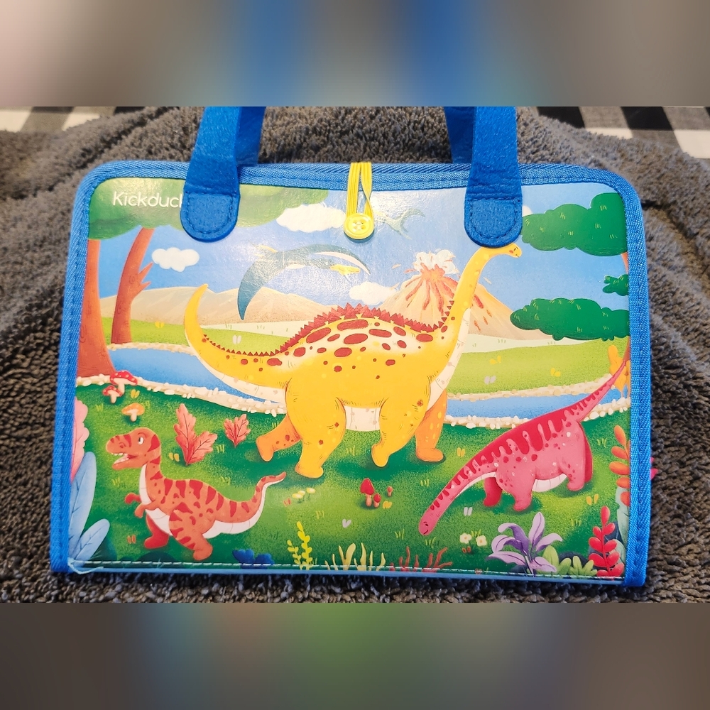 Dinosaur Adventure Puzzle Set - Blue and Yellow